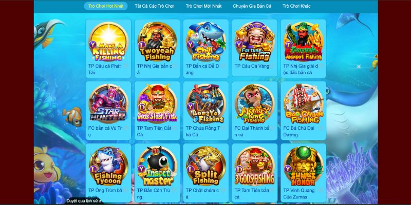 Sảnh game TP nới cung cấp các loại hình trò chơi hấp dẫn